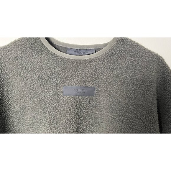 FEAR OF GOD ESSENTIALS POLAR FLEECE DARK GREEN PULLOVER XXS - Picture 2 of 10
